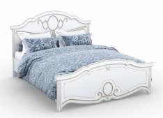 Барбара Кровать 160 с ламелями Белый/Золото (Империал)