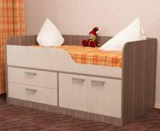 Кровать МИШКА с ящиками и шкафчиком (спальное место 160х80)